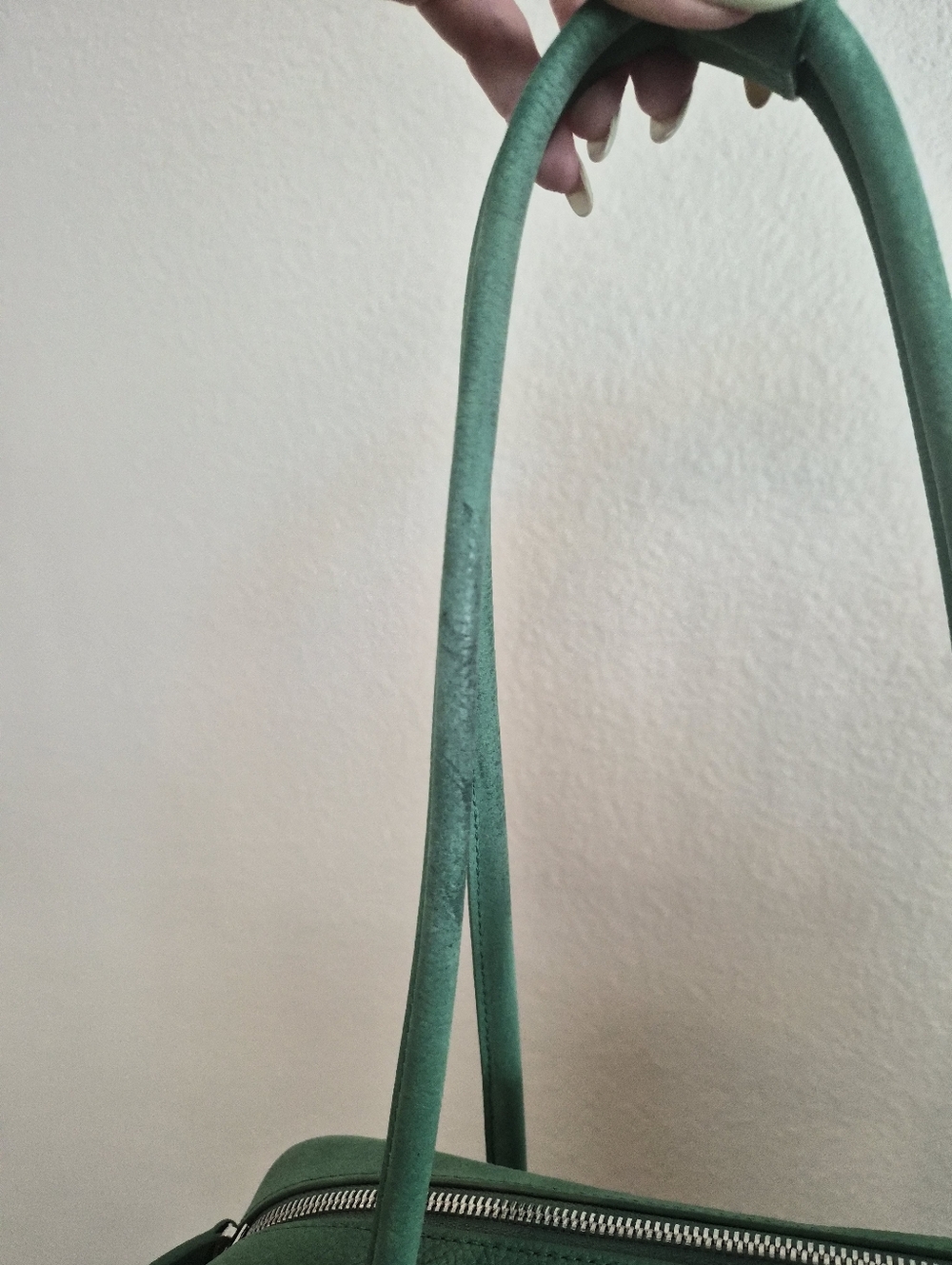 Marge Sherwood Soft Baguette Bag - Winter Green Nubuck - Picture 5 of 15